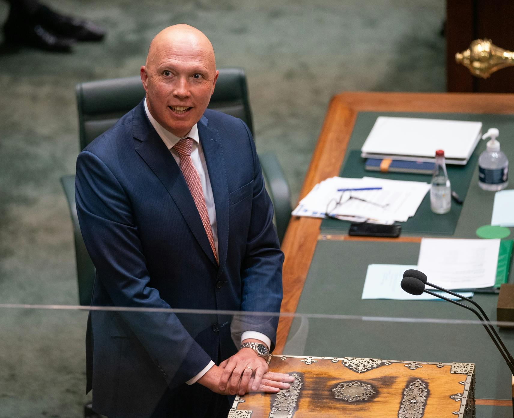 Peter Dutton speaks in the House of Representatives at Parliament House in Canberra