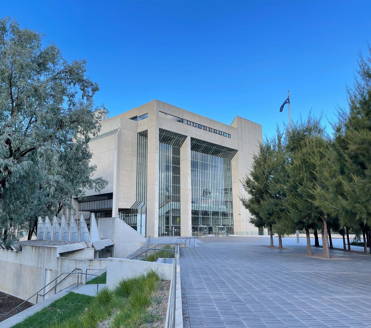 The outside of The High Court of Australia