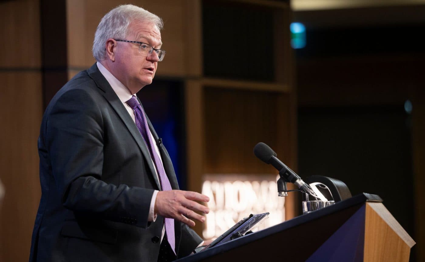 Professor Brian P Schmidt speaks at the National Press Club of Australia.