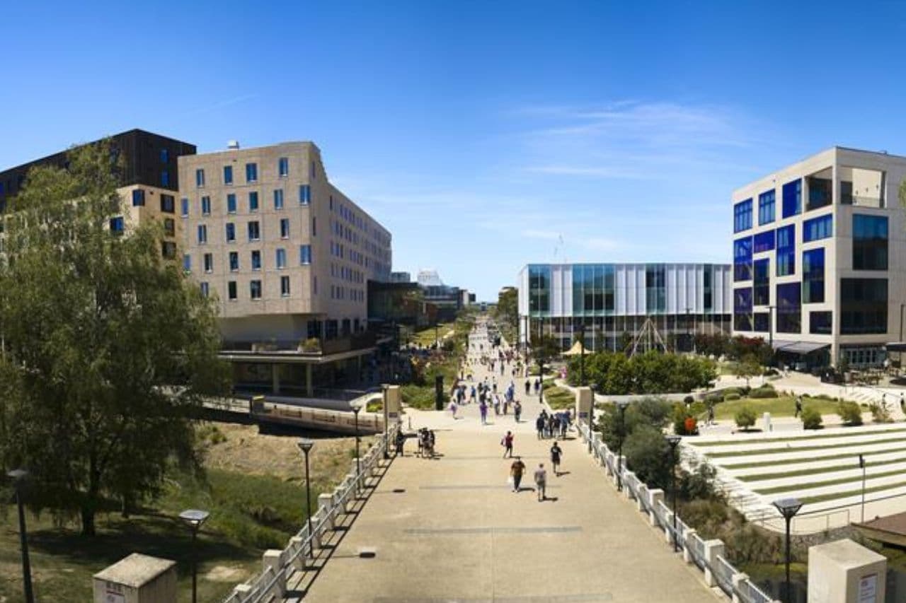 Aerial shot of ANU campus.