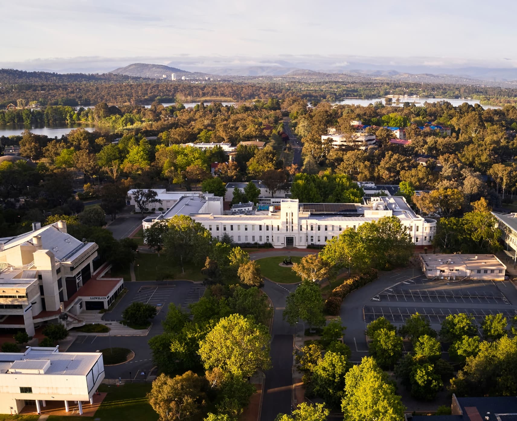 An aerial view of the ANU School of Art and Design