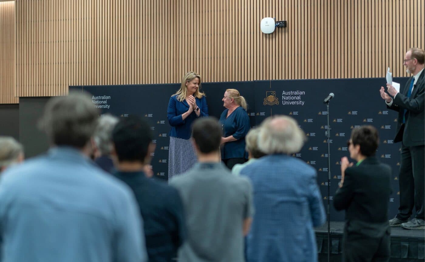 A standing ovation for an award winner