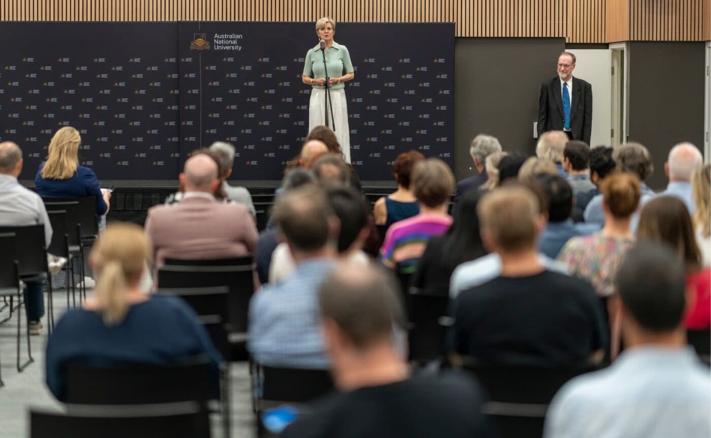 A speaker at an event