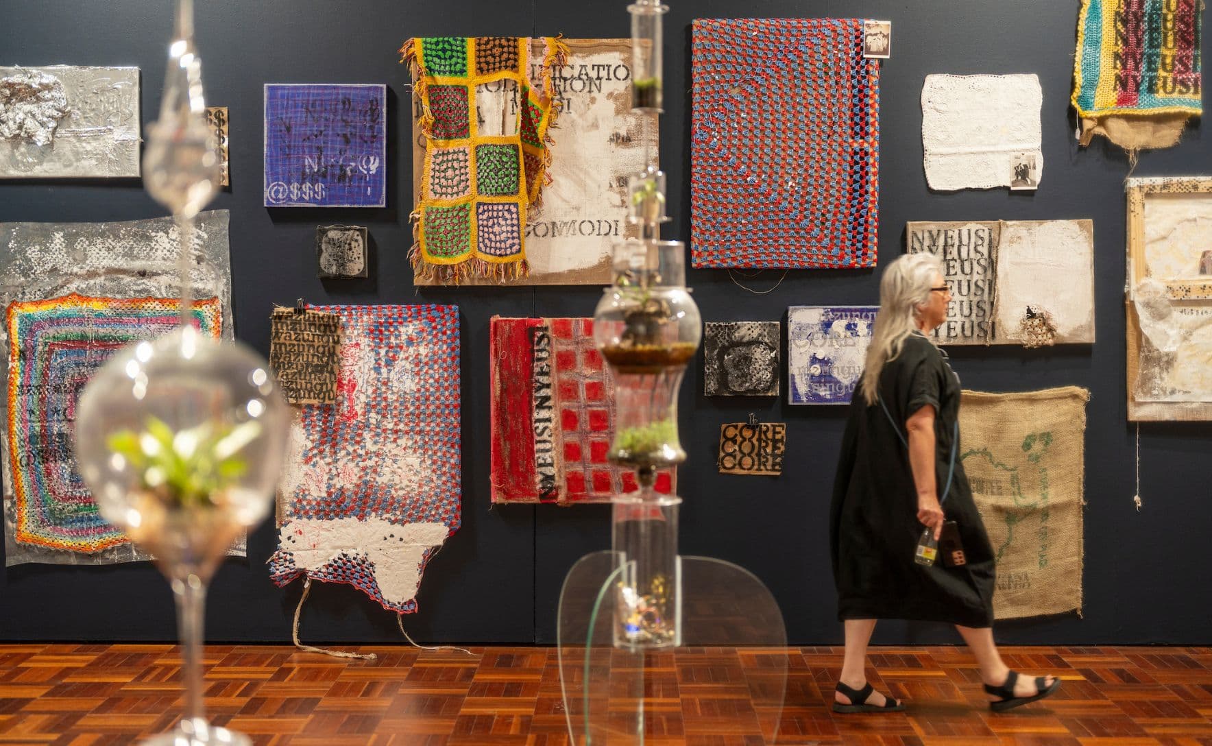 A wide shot of the gallery