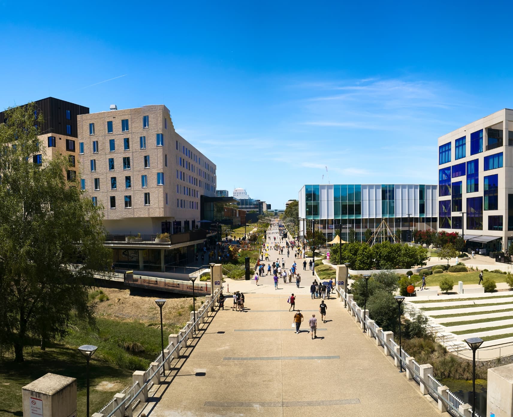 The Kambri precinct on the ANU campus in Canberra, Australia.