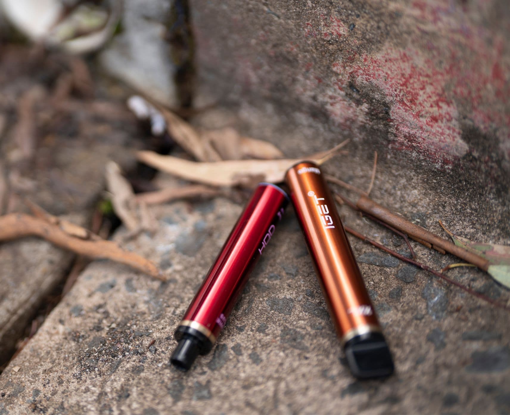 Discarded e-cigarettes.