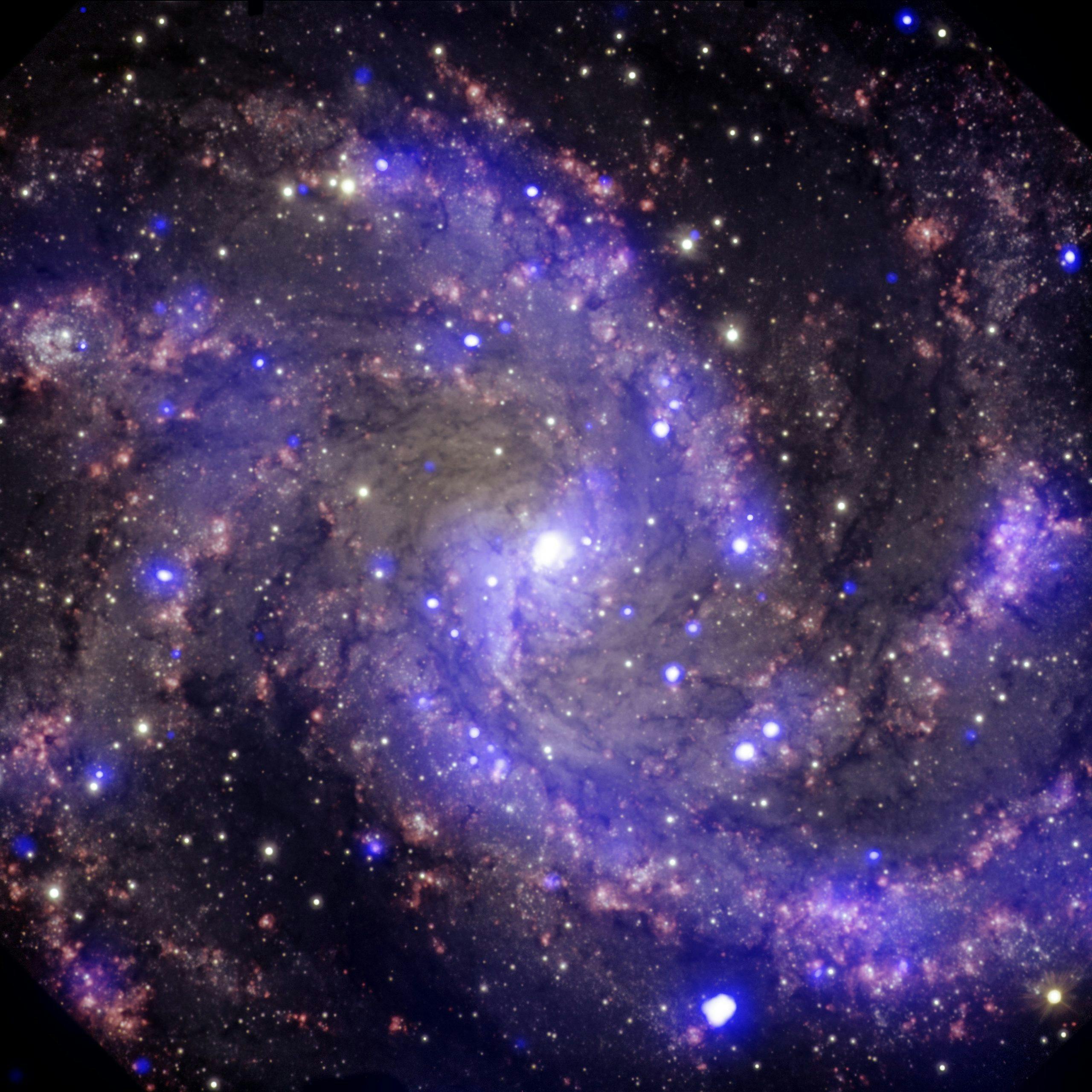 purple spiral galaxy