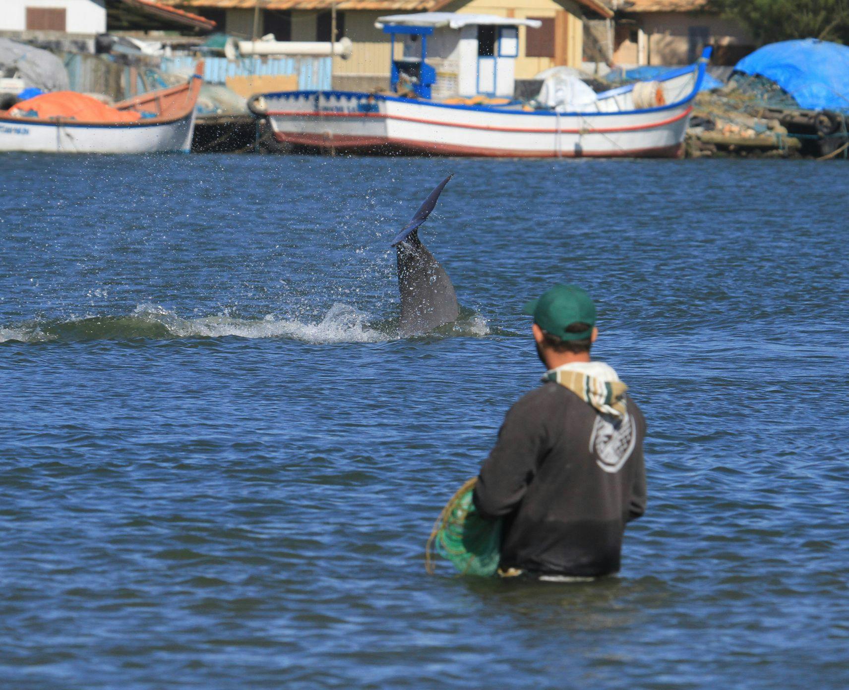 A fisher in Laguna, Brazil
