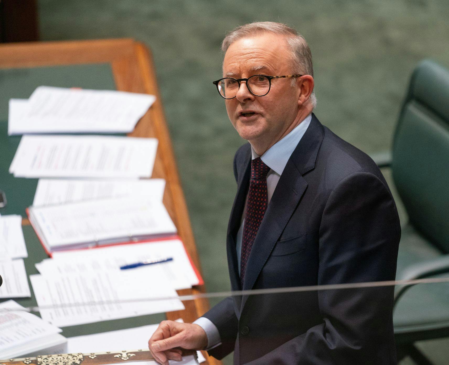 Anthony Albanese in parliament